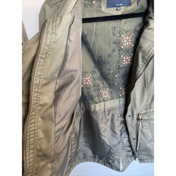 ONLY Blue Denim Military Field Utility Anorak jacket Sz M Drawstring Capsule - Picture 4 of 10